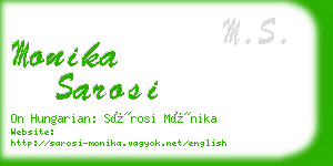 monika sarosi business card